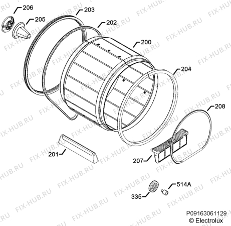 Взрыв-схема сушильной машины Aeg Electrolux T65278AC - Схема узла Functional parts 267